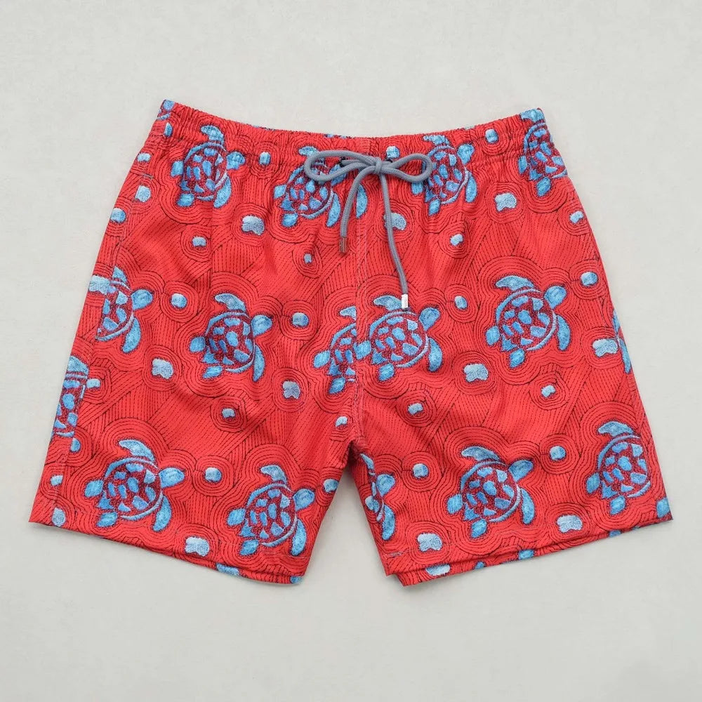 Wholesale Swimming Trunks for Men Cartoon Brand Turtle Beach Shorts Quick Dry Swimsuits Man Bermuda Masculina Men Clothing