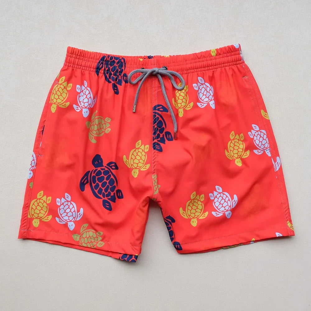 Wholesale Swimming Trunks for Men Cartoon Brand Turtle Beach Shorts Quick Dry Swimsuits Man Bermuda Masculina Men Clothing