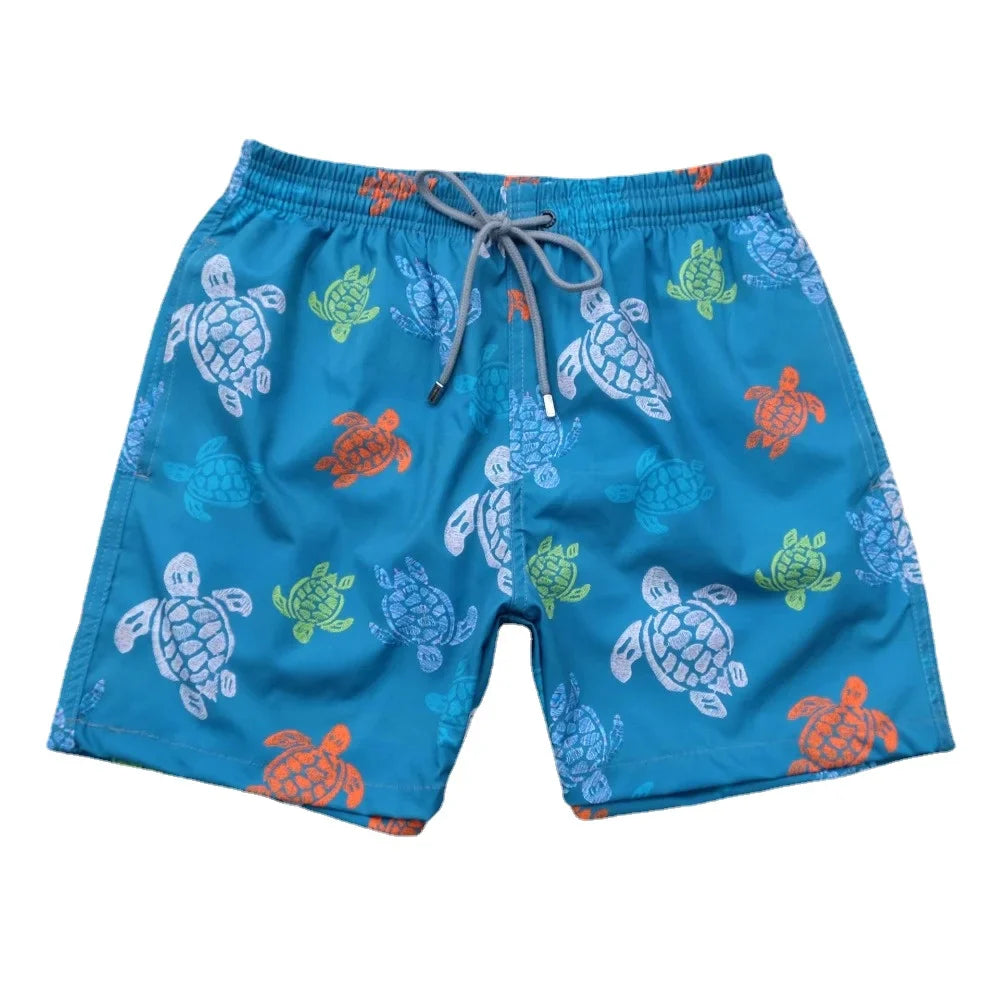Wholesale Swimming Trunks for Men Cartoon Brand Turtle Beach Shorts Quick Dry Swimsuits Man Bermuda Masculina Men Clothing