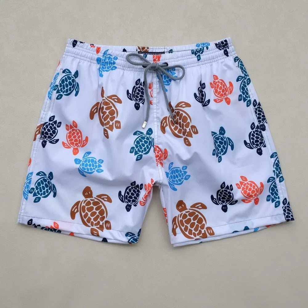 Wholesale Swimming Trunks for Men Cartoon Brand Turtle Beach Shorts Quick Dry Swimsuits Man Bermuda Masculina Men Clothing