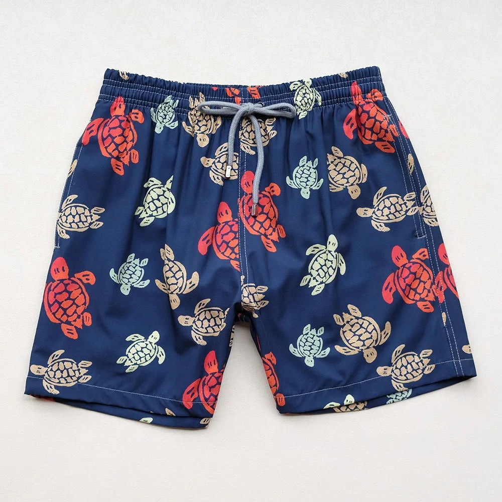 Wholesale Swimming Trunks for Men Cartoon Brand Turtle Beach Shorts Quick Dry Swimsuits Man Bermuda Masculina Men Clothing