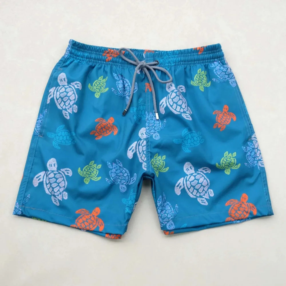 Wholesale Swimming Trunks for Men Cartoon Brand Turtle Beach Shorts Quick Dry Swimsuits Man Bermuda Masculina Men Clothing