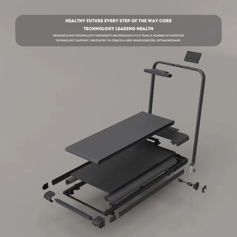 BiFanuo 2 in 1 Folding Treadmill, Under Desk Smart Walking Pad, Installation-Free,Compact FoldableTreadmill for Home/Office Gym