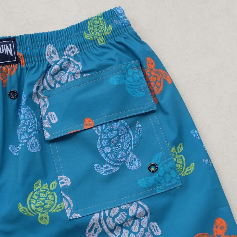 Wholesale Swimming Trunks for Men Cartoon Brand Turtle Beach Shorts Quick Dry Swimsuits Man Bermuda Masculina Men Clothing