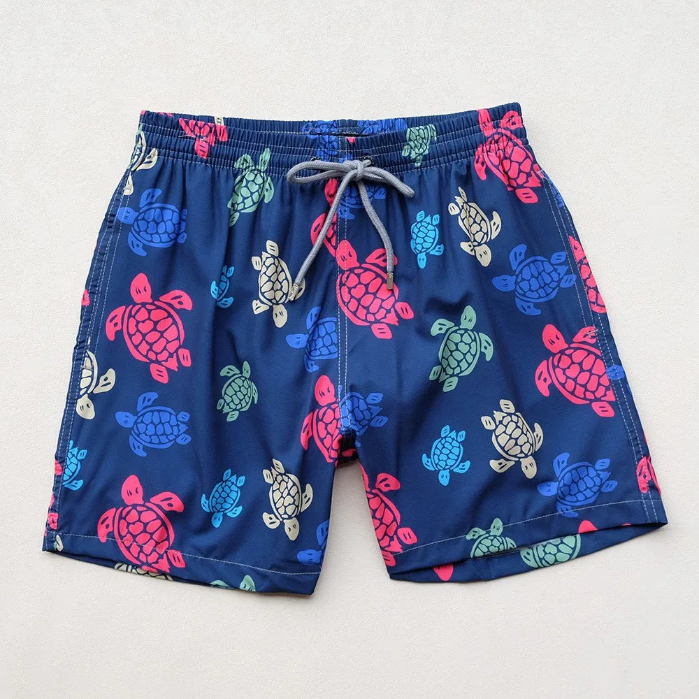 Wholesale Swimming Trunks for Men Cartoon Brand Turtle Beach Shorts Quick Dry Swimsuits Man Bermuda Masculina Men Clothing