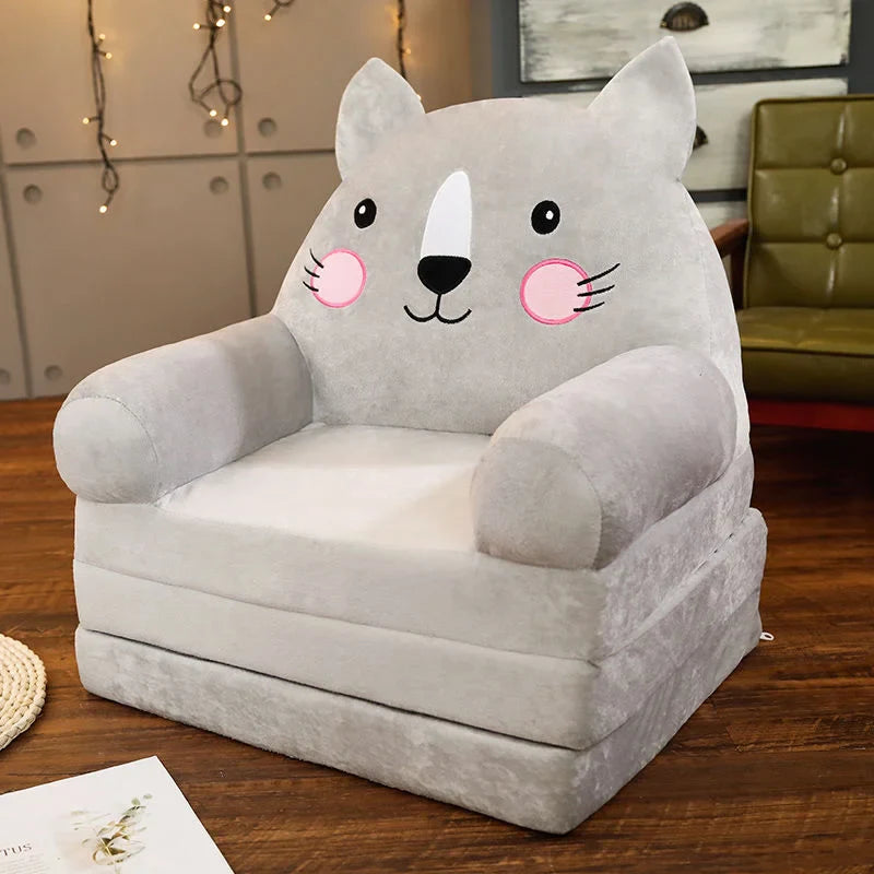 Sofas Children Sofa Cute Cartoon Lazy Folding Small Sofa Bed Girl Princess Baby Toddler Dual-purpose Child Seat Sofas Princess