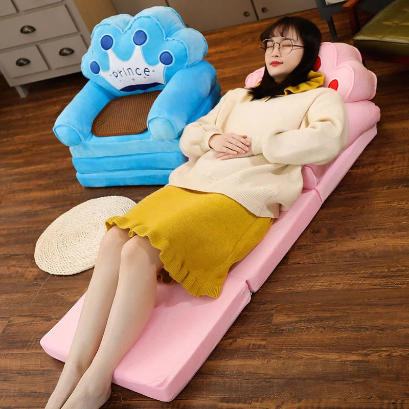 Sofas Children Sofa Cute Cartoon Lazy Folding Small Sofa Bed Girl Princess Baby Toddler Dual-purpose Child Seat Sofas Princess