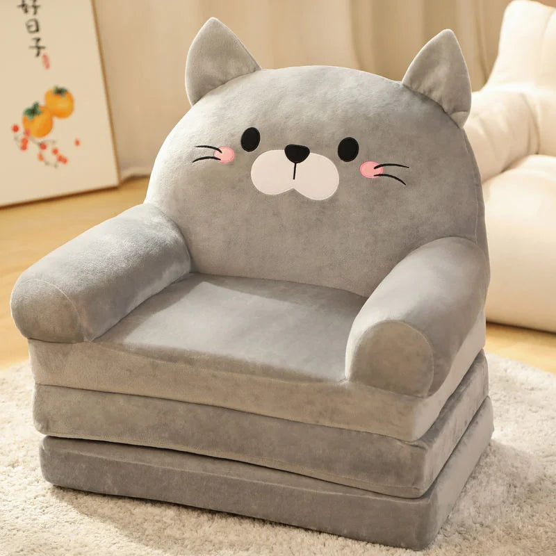 Sofas Children Sofa Cute Cartoon Lazy Folding Small Sofa Bed Girl Princess Baby Toddler Dual-purpose Child Seat Sofas Princess