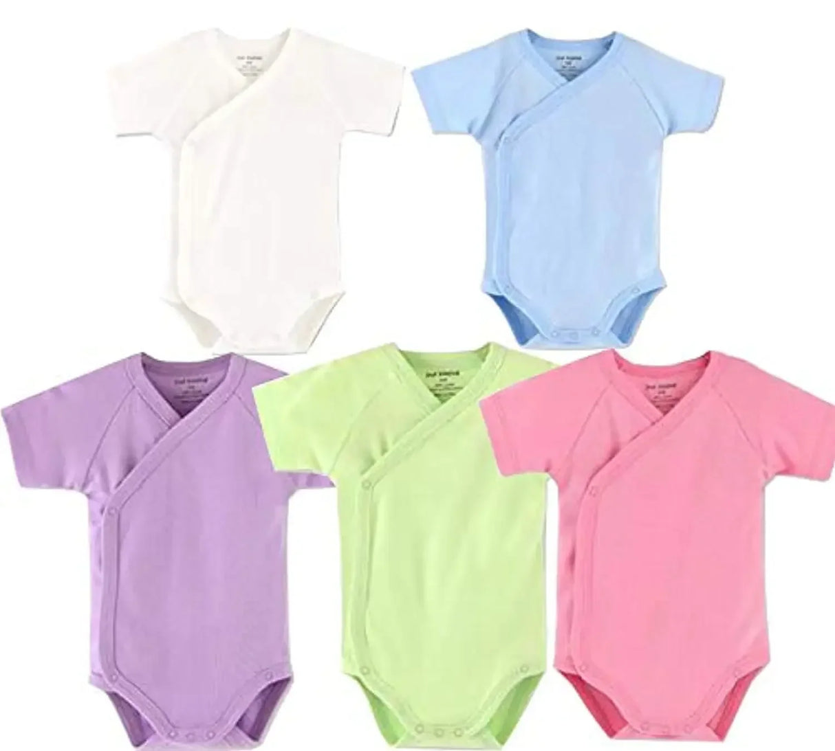 0-12M Baby White Rompers for Newborn Unisex Organic Cotton Short Sleeve One Piece Bodysuits for Kids Toddler Sleepwear Outfits