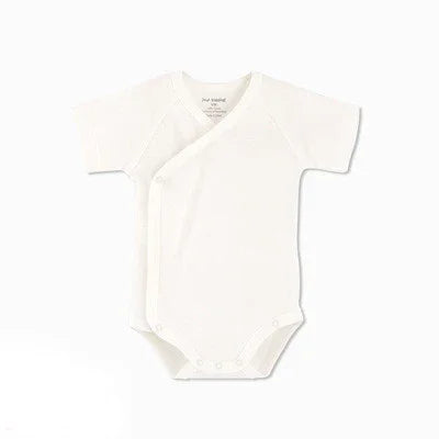 0-12M Baby White Rompers for Newborn Unisex Organic Cotton Short Sleeve One Piece Bodysuits for Kids Toddler Sleepwear Outfits