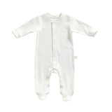 0-12M Newborn Infant Baby Girls Boys Footies Long Sleeve Solid Jumpsuits Spring Autumn Pudcoco Foot Cover Soft Foofits