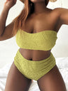 0XL - 4XL Strapless Bikini Large Size Swimwear Plus Size Women Swimsuit Female Two-pieces Bikini set Bather Bathing Suit V3910Y