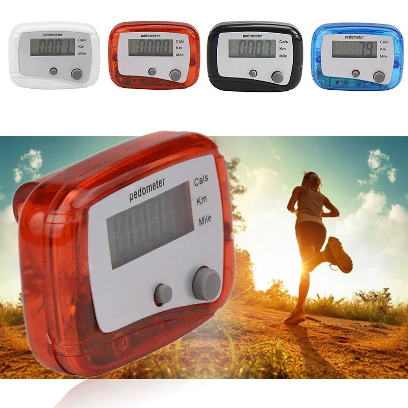 1~10PCS Pedometer Step Calorie Kilometer Counter Walking Design Digital Clip Run Pocket Mini Distance