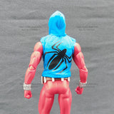 1/12 Scale Scarlet Spider-Man Hooded Vest Sleeveless Ripped Design Spider Print Coat Top Clothes Accessory For 6" Mafex Body