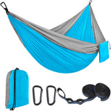 1-2 Person Color Matching Portable Outdoor Camping Hammock With Nylon High Strength Parachute Fabric Hanging Bed 270*140cm