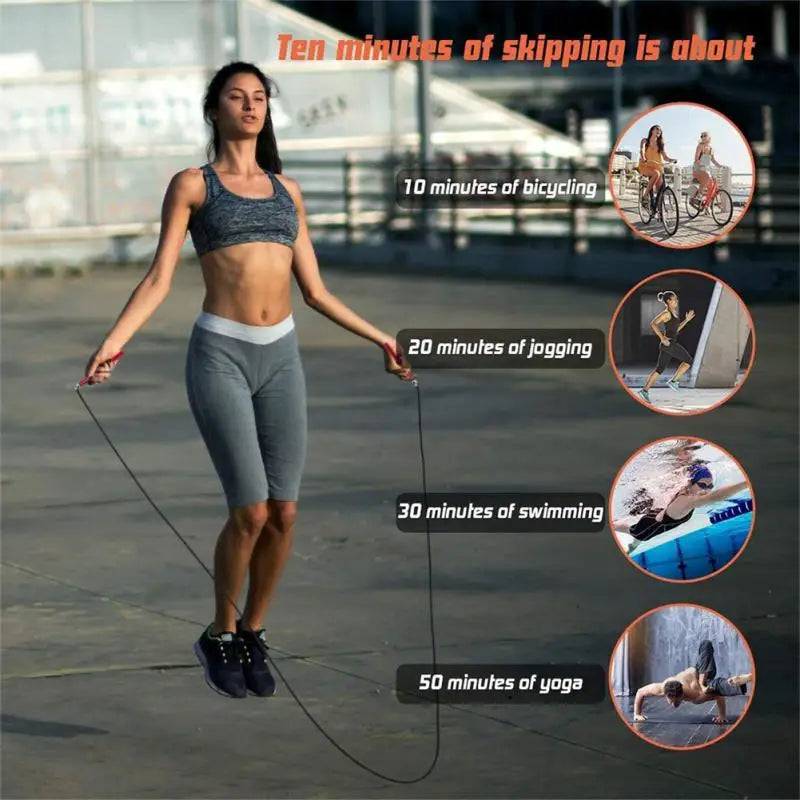 1/2PCS Cordless Jump Rope Training Gym Sports Fitness Adjustable Exercise Rapid Speed Skipping Rope For home