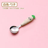 1/3PCS Baby Feeding Utensils Cartoon Fork Spoon Child Cutlery Set Kid Tableware Kitchen Gadgets Cake Vegetable Fork Teaspoon