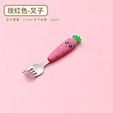 1/3PCS Baby Feeding Utensils Cartoon Fork Spoon Child Cutlery Set Kid Tableware Kitchen Gadgets Cake Vegetable Fork Teaspoon