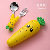 1/3PCS Baby Feeding Utensils Cartoon Fork Spoon Child Cutlery Set Kid Tableware Kitchen Gadgets Cake Vegetable Fork Teaspoon