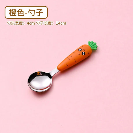 1/3PCS Baby Feeding Utensils Cartoon Fork Spoon Child Cutlery Set Kid Tableware Kitchen Gadgets Cake Vegetable Fork Teaspoon