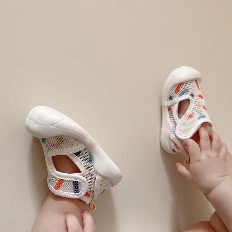 1-4T Baby Sandals Summer Breathable Air Mesh Unisex Kids Casual Shoes Anti-slip Soft Sole First Walkers Infant Lightweight Shoes