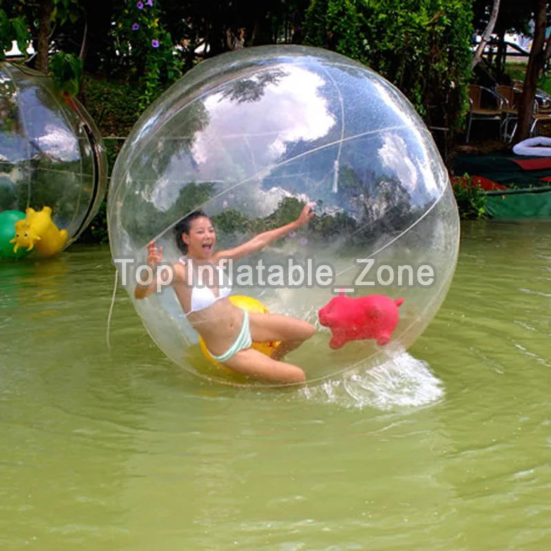 1.5M Inflatable Water Walking Ball For Water Park 2M Dia Water Zorb Ball Bubble Suit Transparent Water Balloon For Pool Game