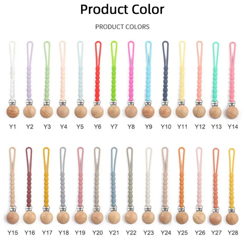 1~8PCS Baby Pacifier Clips Chain Silicone Nipple Holder Chain BPA Free Dummy Clip Holder Soother Chains Baby Teething Toys Chew