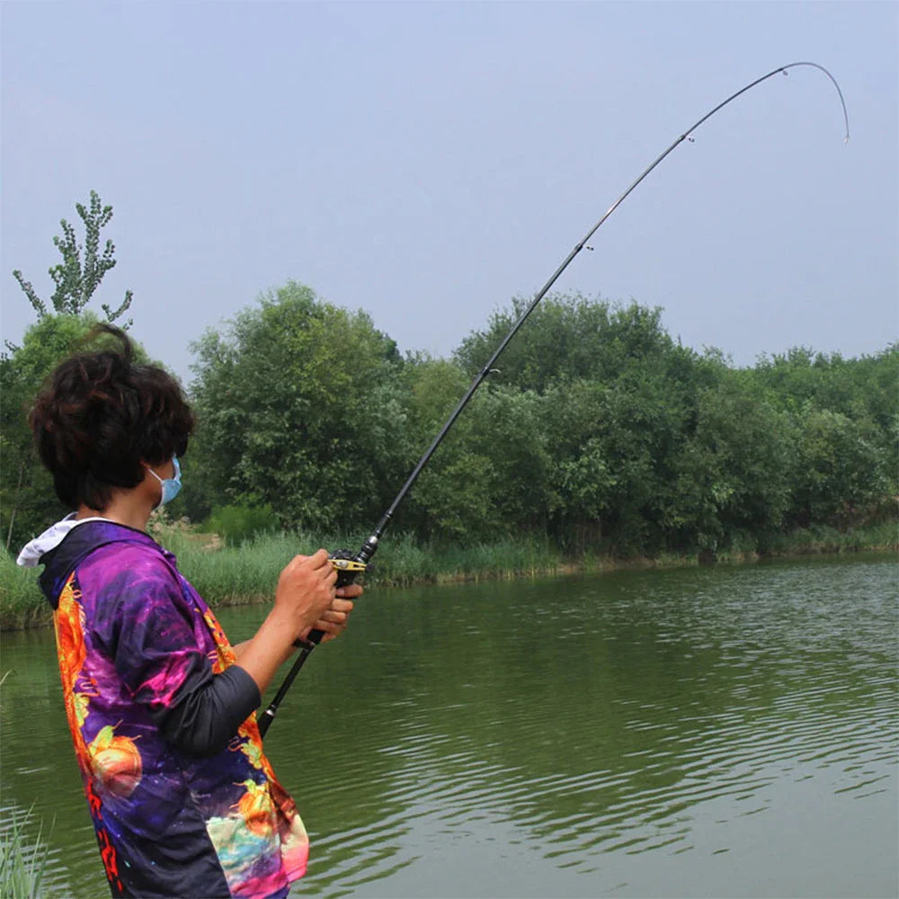 1.8m 2.1m 2.4m 2.7m 3.0m Protable Telescopic Spinning/Casting Fishing Rod Ultralight Carbon Fiber Travel Rod