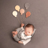 1-9 Pcs Baby Wool Felt Balloon/Cloud Decorations Newborn Photography Props Infant Photo Shooting Accessories