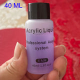 1 Bottle Acrylic Liquid Nail Liquid EMA For Acrylic Powder Professional Acrylic Nails Nail Extension Nail Art Carving 40-120ml