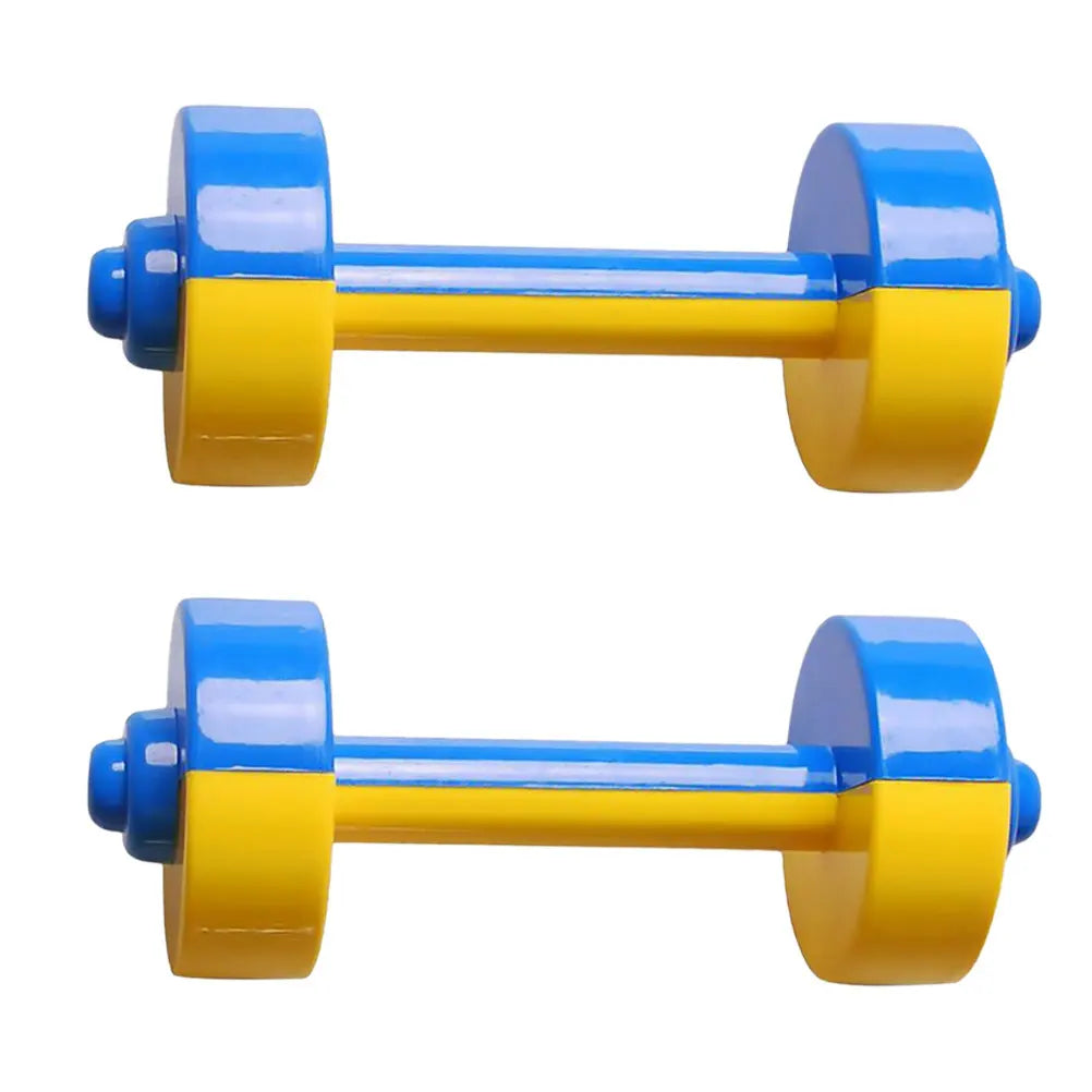 1 Pair Children Dumbbell Toy Plastic Dumbbell Toy Fitness Weight Lifting Dumbbell Gymnastic Equipment Props Early Toys For Kids