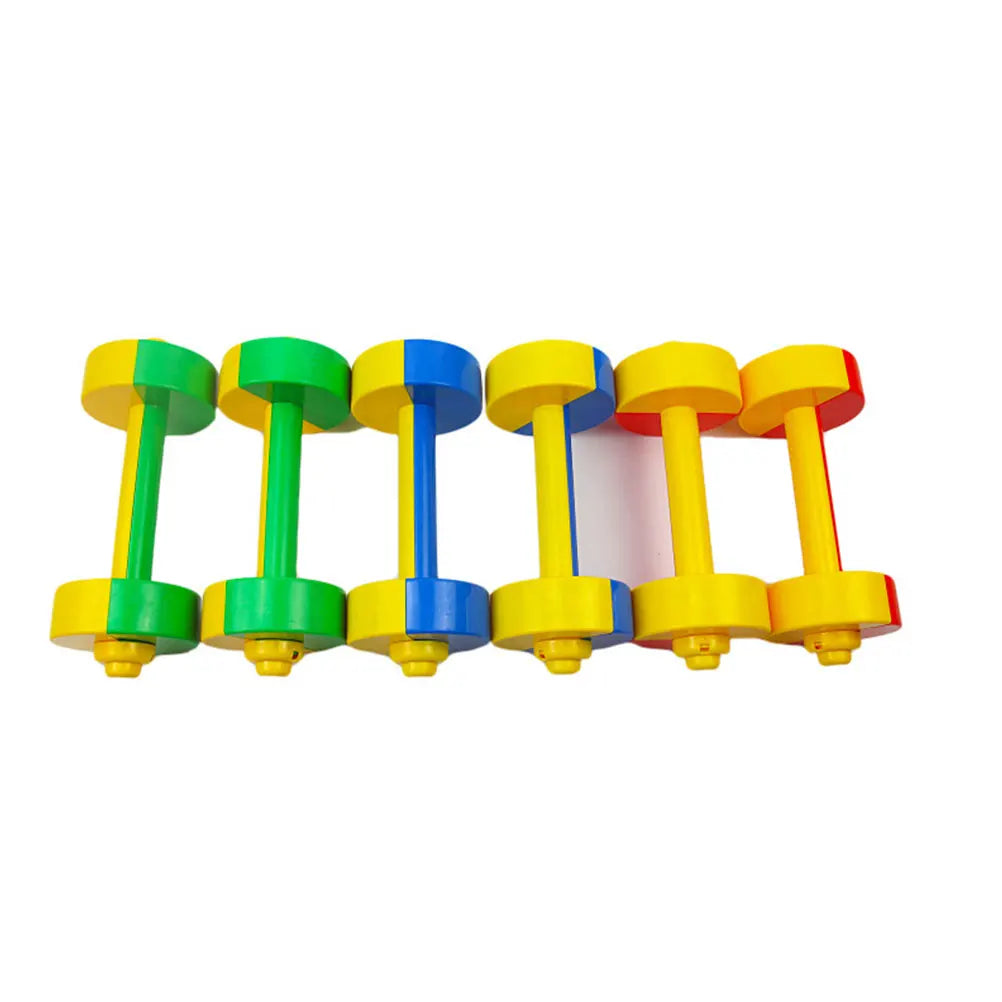 1 Pair Children Dumbbell Toy Plastic Dumbbell Toy Fitness Weight Lifting Dumbbell Gymnastic Equipment Props Early Toys For Kids