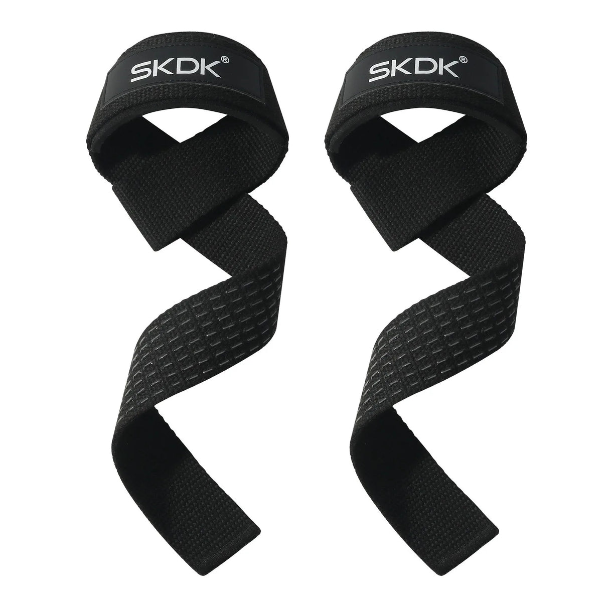 1 Pair Wrist Lifting Straps Gym Weightlifting Deadlift Strap Cotton Hard Pull Grip Band with Neoprene Padded & Non-Slip Silicone