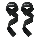 1 Pair Wrist Lifting Straps Gym Weightlifting Deadlift Strap Cotton Hard Pull Grip Band with Neoprene Padded & Non-Slip Silicone