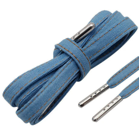 1 Pair of Fashion Denim Style Shoes with Strap Flat Decorative Cord Promotional Gift 3 Colors High Quality Durable Shoelaces