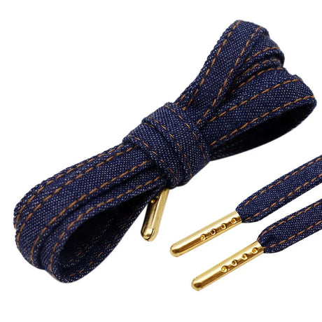 1 Pair of Fashion Denim Style Shoes with Strap Flat Decorative Cord Promotional Gift 3 Colors High Quality Durable Shoelaces