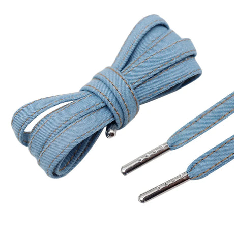 1 Pair of Fashion Denim Style Shoes with Strap Flat Decorative Cord Promotional Gift 3 Colors High Quality Durable Shoelaces