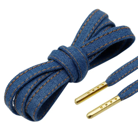 1 Pair of Fashion Denim Style Shoes with Strap Flat Decorative Cord Promotional Gift 3 Colors High Quality Durable Shoelaces