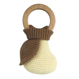 1 Pc Baby Wooden Rattle Toy Crochet Animal Dinosaur Baby Teether Gym Music Rattle Ring Toys Newborn Pram Stroller Toy Baby Stuff