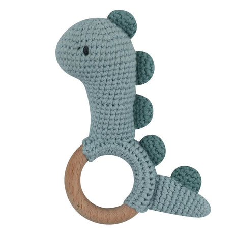 1 Pc Baby Wooden Rattle Toy Crochet Animal Dinosaur Baby Teether Gym Music Rattle Ring Toys Newborn Pram Stroller Toy Baby Stuff