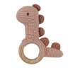 1 Pc Baby Wooden Rattle Toy Crochet Animal Dinosaur Baby Teether Gym Music Rattle Ring Toys Newborn Pram Stroller Toy Baby Stuff