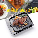 1 Set Aluminum Frying Pan Non-stick Barbecue Frying Pan Korean BBQ Tray Square Barbecue Grill Tray Kitchen Cooking Cookware