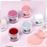 10/14PCS Dipping Nail Powder Set Nude Nails Glitter Dipping System Dip Nail Set Dust Nail Art Natural Dry No Lamp Freeshipping