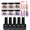 10/14PCS Dipping Nail Powder Set Nude Nails Glitter Dipping System Dip Nail Set Dust Nail Art Natural Dry No Lamp Freeshipping