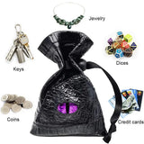 10*15cm Drawstring Dice Bag PU Leather DND Dice Pouch Tarots Oracle Cards Storage Bag Gift Coins Jewelry Accessories Dice Bag