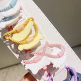 10 Pair Sanrio Hello Kitty Melody Coolommy Hairpin Leather Band Edge Clip Cute Cartoon Children's Hair Accessories Gift