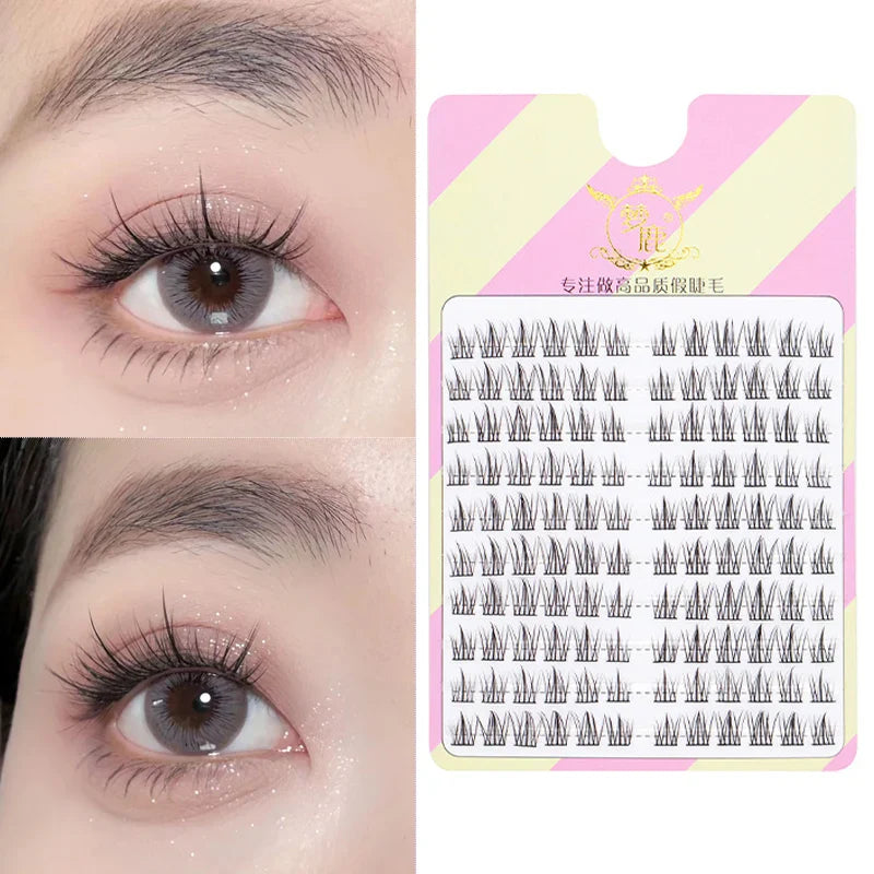 10 Pairs Fairy False Eyelashes Little Devil Individual Lashes Extension Heat Bonded Cluster Lashes Naturally lash Makeup Tools