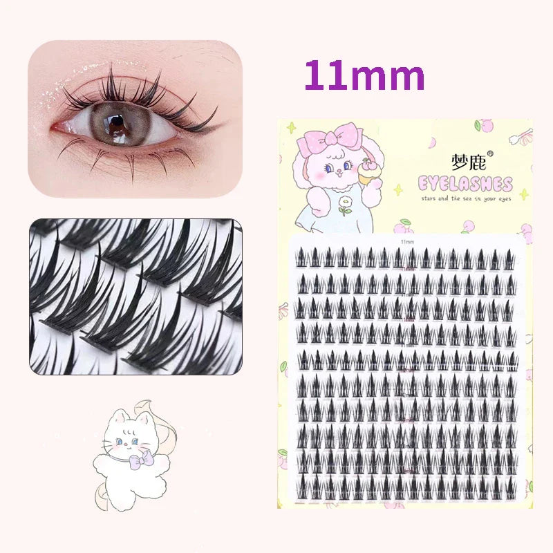 10 Pairs Fairy False Eyelashes Little Devil Individual Lashes Extension Heat Bonded Cluster Lashes Naturally lash Makeup Tools