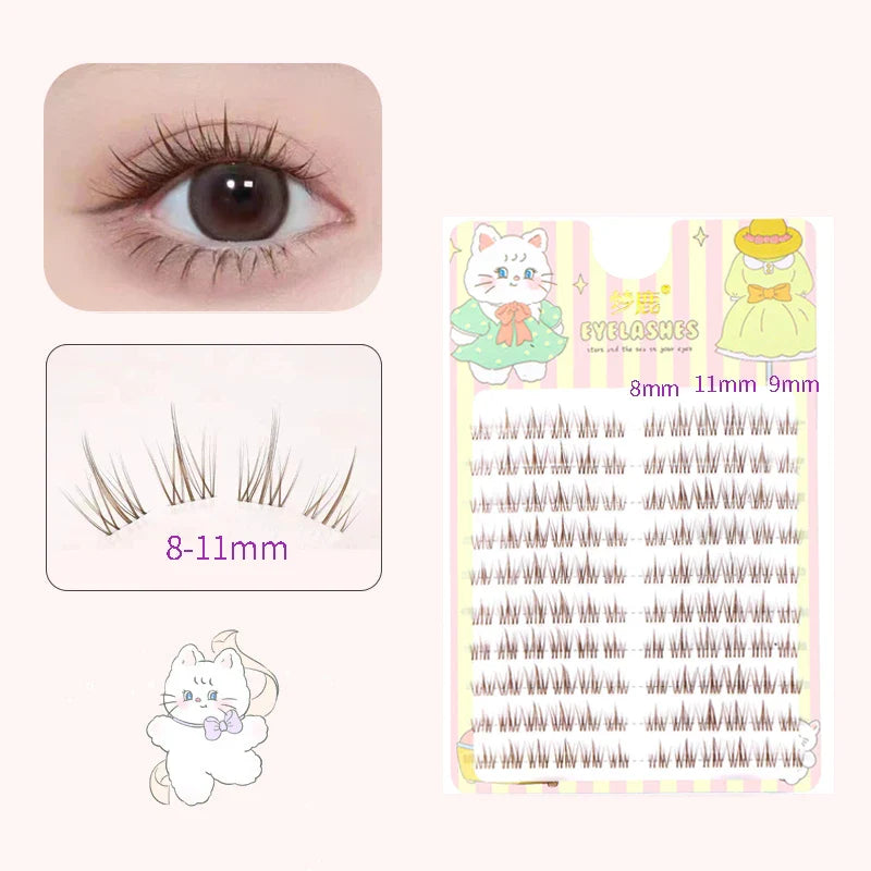 10 Pairs Fairy False Eyelashes Little Devil Individual Lashes Extension Heat Bonded Cluster Lashes Naturally lash Makeup Tools