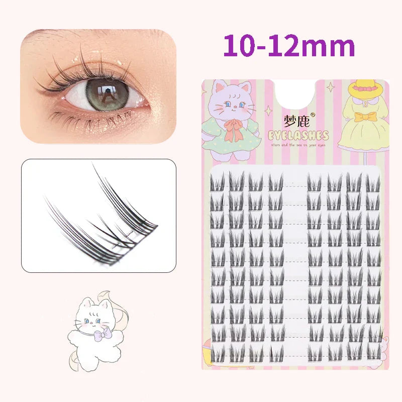 10 Pairs Fairy False Eyelashes Little Devil Individual Lashes Extension Heat Bonded Cluster Lashes Naturally lash Makeup Tools